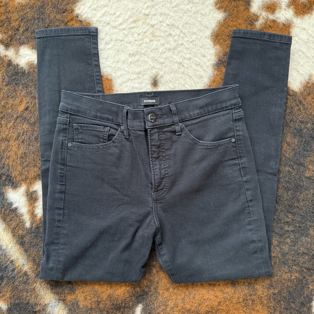 Black Express skinny mid-rise jeans